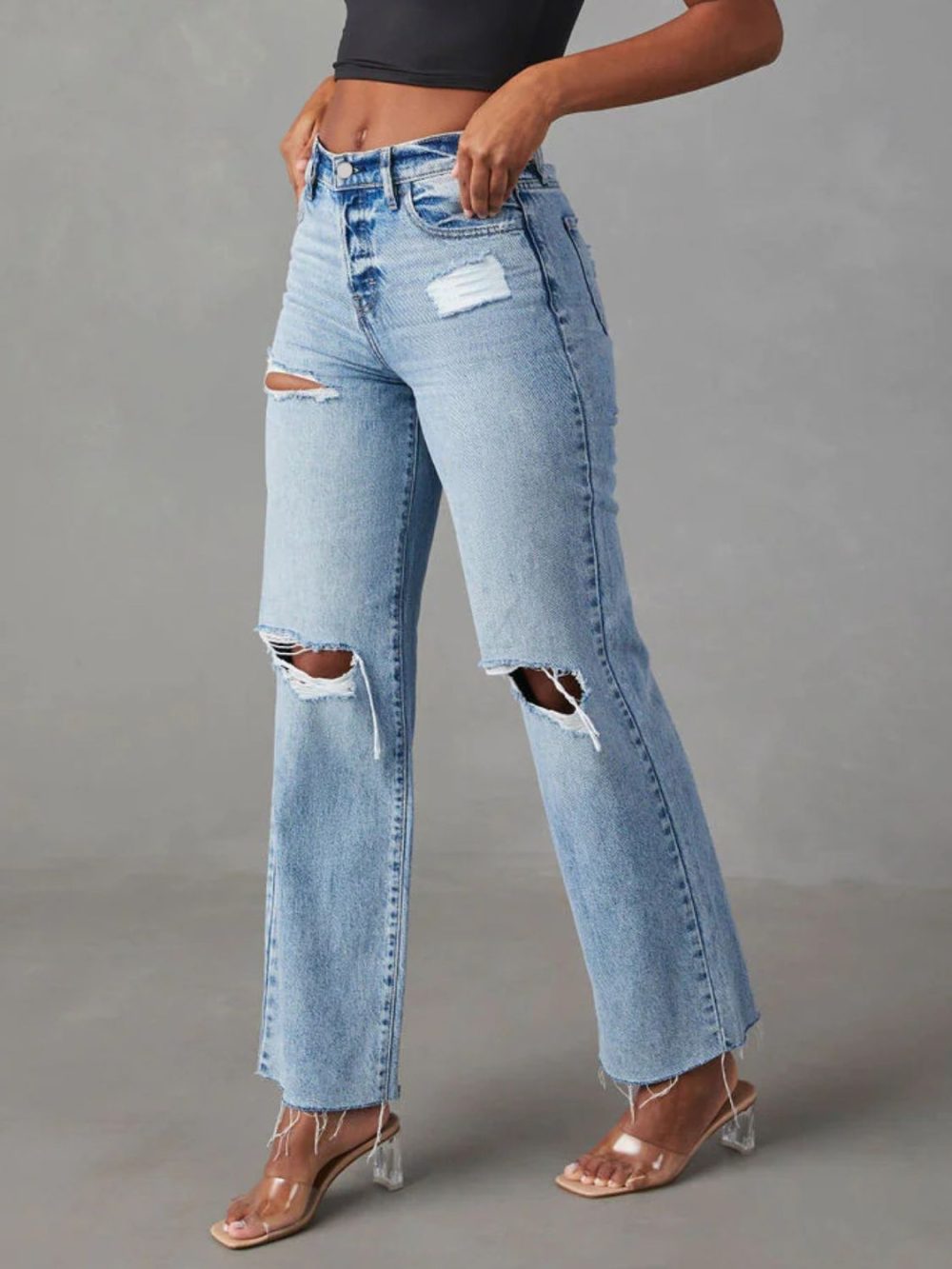 Rebel Heart Wide Leg Jeans - Image 3