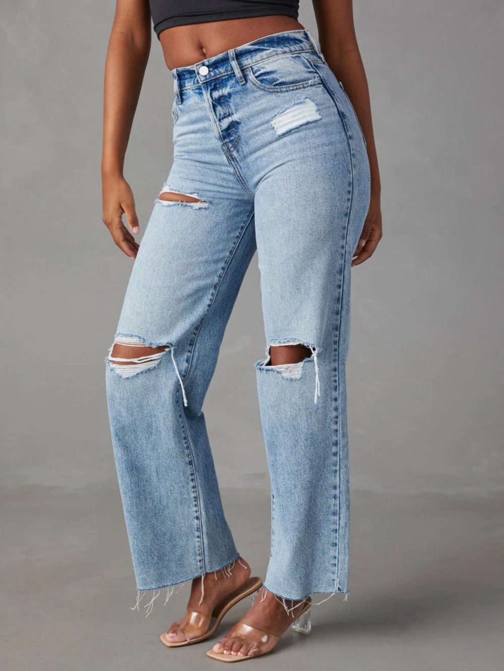 Rebel Heart Wide Leg Jeans - Image 2
